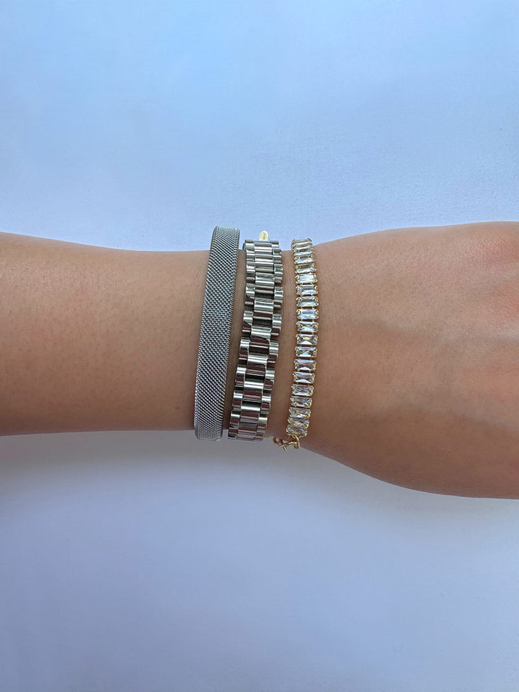 Silver Static Cuff Bracelet