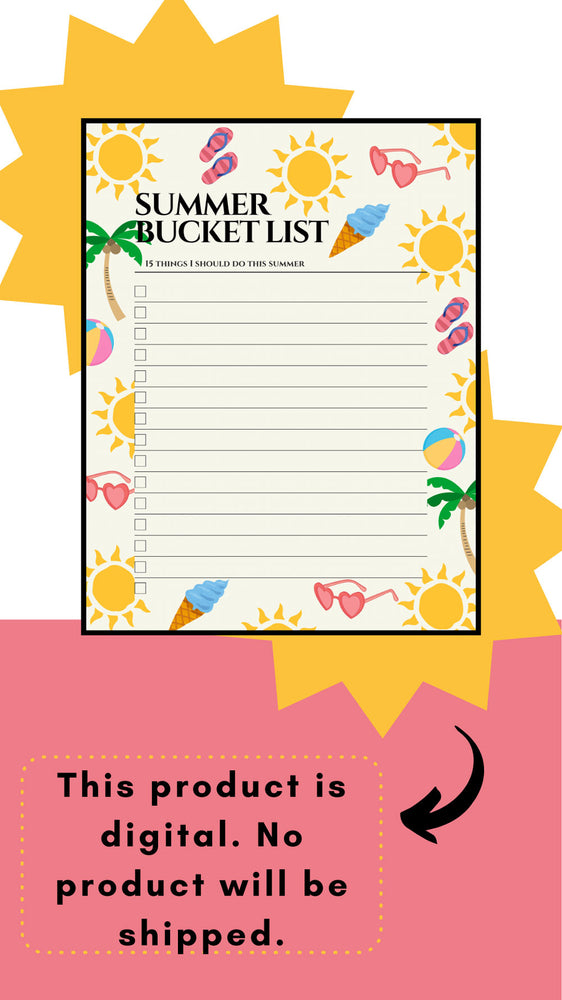 Summer Bucket List